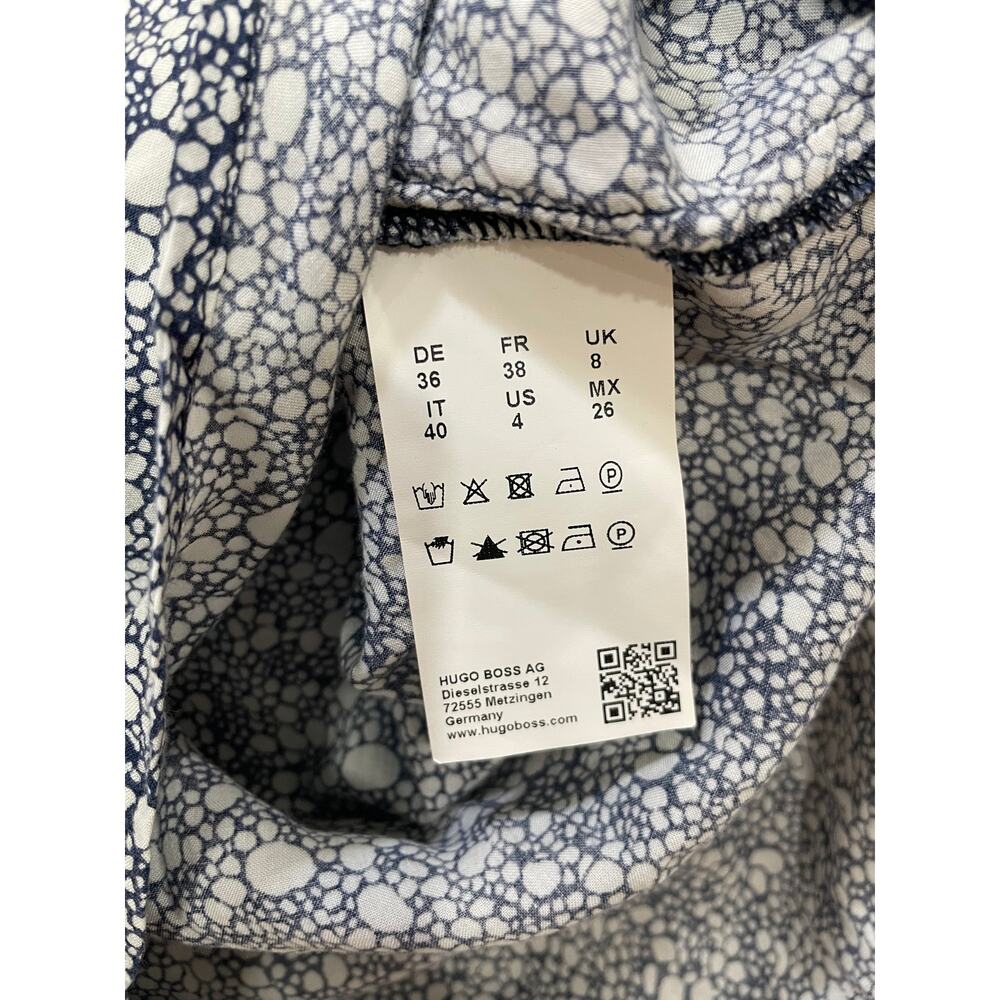 Hugo Boss Abstract Dot Button Up Shirt Size Small Business Casual 100% Viscose - Picture 4 of 6